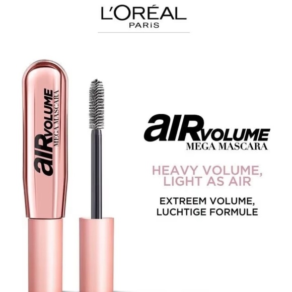 BNIB Qty 2 SEALED - L'Oréal Paris Air Volume Mega Mascara 4D Blackest #850 - Picture 8 of 11